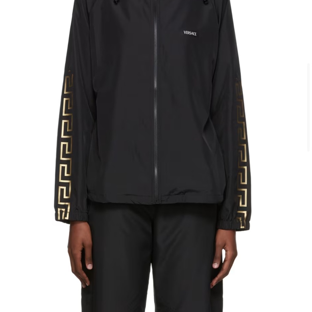 Versace Black Jacket with Gold Details